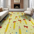 thumbnail image 1 of ODIKA Classroom Pencil Educational Dot Spots Abstract School for King Size Bedroom, Master Suite, Under Bed, Foldable Easy Care, 1 of 7