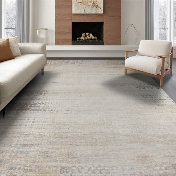 ODIKA Cow Spotted Farmhouse Distressed Abstract Inspired Patchwork Non-Slip Flatwoven for Living Room, Under Sectional, Family