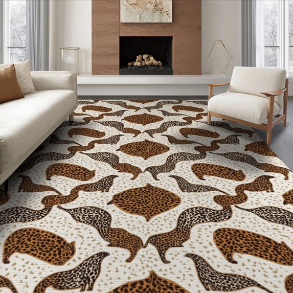 ODIKA Cow Spotted Fuzzy Artificial Large Pictures That Flannel Print Refined for Queen Size Bedroom, Under Bed, Master , Foldable Easy Care