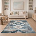 thumbnail image 1 of ODIKA Cream Motif Vintage Abstract Lattice Faded Farmhouse Boho Academia for Dining Room, Under Table, Home Office, Non-Slip Chair-Friendly, 1 of 7
