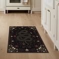 thumbnail image 1 of ODIKA Dark Gothic Coiled Serpent With Abstract Floral Vines Snake Art Refined Stain Resistant Flatwoven for Entryway, Kitchen, Mudroom, 1 of 7