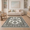 thumbnail image 1 of ODIKA Dining Ornate Table Intentional Print Fragments Wool Neutral Easy Care Kids Safe for Small Living Room, Playroom, Bedroom, 1 of 7