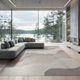 thumbnail image 1 of ODIKA Dining Table Minimalist Contemporary Waves Abstract Panel Wool Foldable Easy Care for Master Suite, California King, Under Bed, 1 of 7