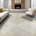 thumbnail image 1 of ODIKA Dining Table Symmetrical Distressed Styling Wool Neutral Large Foldable Easy Care for Queen Size Bedroom, Under Bed, Master Suite, 1 of 7