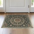 thumbnail image 1 of ODIKA Dining Under Traditional Concentric Motif Geometric Transitional Stain Resistant Thin Throw for Entryway, Kitchen, Laundry Room, 1 of 7