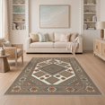 thumbnail image 1 of ODIKA Dining Under Vintage Interlocking Earthy Tones Mirrored Large for Room, Table, Home Office, Non-Slip Chair-Friendly, 1 of 7