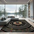 thumbnail image 1 of ODIKA Disc Album Record Shaped Concentric Rings Musical Motifs Music for Master Suite, California King, Under Bed, Foldable Easy Care, 1 of 7