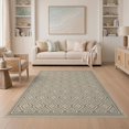 thumbnail image 1 of ODIKA 5'x7' Washable Area Rug Door Grid Symmetrical Motif Entrance Featuring Trapper Front for Guest Room, Lounge, Apartment, Non-Slip Low Profile, Stain Resistant, 1 of 7