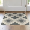 thumbnail image 1 of ODIKA Entryway Contemporary Asymmetrical Contrasting Motifs Dorm for Kitchen, Laundry Room, Stain Resistant Thin Throw, 1 of 7