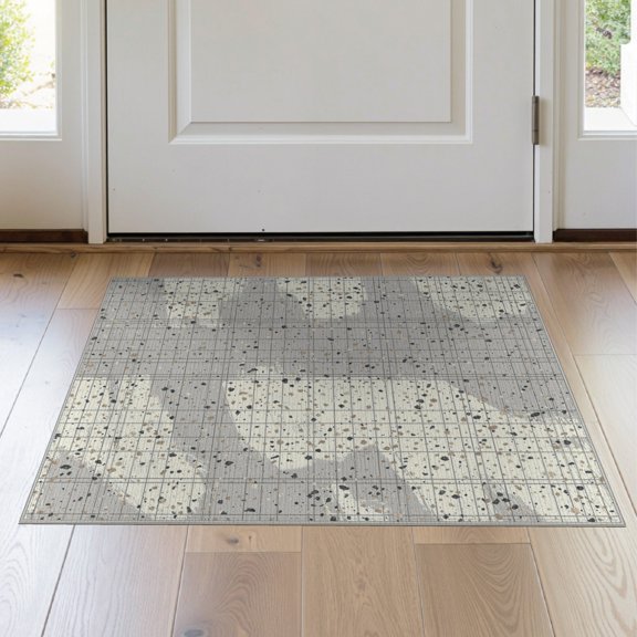 ODIKA Entryway Minimalist Field Scattered Motif Dorm Throw Non-Slip Low Profile for Hallway, Study Room, Playroom
