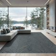 thumbnail image 1 of ODIKA Faded Geometric Interlocking Zigzag Stripes Herringbone Vintage Refined Low Profile Flatwoven for Great Room, Indoor Open Concept, Large Living, 1 of 7