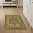 thumbnail image 1 of ODIKA Faded Retro Floral Scrollwork Central Emblem Earth Tone Design for Home Office, Hallway, Laundry Room, Non-Slip Chair-Friendly, 1 of 7