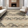 thumbnail image 1 of ODIKA Fall Striped Neutral Featuring Overlapping Geometric Farmhouse Non-Slip Chair-Friendly for Dining Room, Large Office, Lounge, 1 of 7