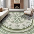thumbnail image 1 of ODIKA 6'x9' Washable Area Rug Easy Care, Non-Shedding, Farmhouse Balanced Composition Cream Forest Vintage Hardwood for Queen Size Bedroom Under Bed Master Suite, 1 of 7