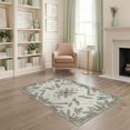 thumbnail image 1 of ODIKA Festive Fluffy Border Alfombra Para Sala Shaggy Furry Whote Fuzzy Flowing Pet Friendly & Kids Safe Play for Playroom, Bedroom, Reading Nook, 1 of 7