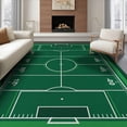 thumbnail image 1 of ODIKA Field Border Soccer Hockey Shaped Artificial Football Markings Refined Non-Slip Chair-Friendly Floor for Dining Room, Under Table, Office, 1 of 7