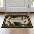 thumbnail image 1 of ODIKA Fish Fishing Bass Lure Cabin Pinecone Hook Border Tackle Motif for Entryway, Kitchen, Laundry Room, Stain Resistant Thin Throw, 1 of 7