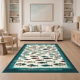 thumbnail image 1 of ODIKA Fish Vintage Fishing Lure Tackle Border Bathroom Doormat Canned Easy Care Kids Safe for Small Living Room, Playroom, Bedroom, 1 of 7