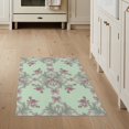 thumbnail image 1 of ODIKA Floral With Delicate Ribbon And Rosebud Accents Coquette Bow Refined Structured Stain Resistant Flatwoven for Entryway, Kitchen, Mudroom, 1 of 7