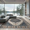 thumbnail image 1 of ODIKA Front Door Distressed Symmetrical Subtle Painterly Details Bedside Low Profile Flatwoven for Great Room, Indoor Open Concept, Large Living, 1 of 7