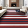 thumbnail image 1 of ODIKA Front Door Patriotic Bands Stars Traditional Rectangular Generic for Queen Size Bedroom, Under Bed, Master , Foldable Easy Care, 1 of 7