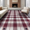 thumbnail image 1 of ODIKA Front Door Plaid Patriotic Gingham Stars Border Throw Checkered for Dining Room, Large Office, Lounge, Non-Slip Chair-Friendly, 1 of 7