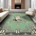 thumbnail image 1 of ODIKA Funky Men Bold Currency Motif Bathroom Designer Anime Graphic Flowing Dynamic Foldable Easy Care for Queen Size Bedroom, Under Bed, Master Suite, 1 of 7