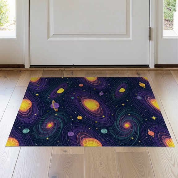 ODIKA Galaxy Interstellar Navigation Chart Planetary Motion Map Constellation for Hallway, Study Room, Playroom, Non-Slip Low Profile