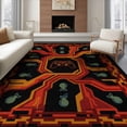 thumbnail image 1 of ODIKA Gamepad Motif Border Cracked Field Burst Alfombra Gamer Glowing Playful Non-Slip Flatwoven for Living Room, Under Sectional, Family, 1 of 7