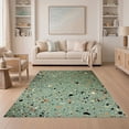 thumbnail image 1 of ODIKA Geometric Abstract Mid Terrazzo Retro Speckled Confetti Motif for Guest Room, Lounge, Apartment, Non-Slip Low Profile, 1 of 7
