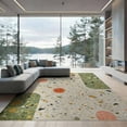 thumbnail image 1 of ODIKA 9'x12' Washable Area Rug Geometric Mid Century Abstract Terrazzo Speckle Boho Hallway for Dining Room, Basement, Large Office, Non-Slip Chair-Friendly, 1 of 7