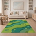 thumbnail image 1 of ODIKA Golf Chartreuse Koi Abstract Bug Botanical Terrain Shaped Pond Non-Slip Chair-Friendly for Dining Room, Under Table, Home Office, 1 of 7