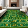 thumbnail image 1 of ODIKA 6'x9' Washable Area Rug Graphic Cartoon Funky Stacks Warning Text Bathroom Men for Dining Room, Under Table, Office Décor, Non-Slip Chair-Friendly, 1 of 7