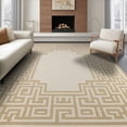 thumbnail image 1 of ODIKA Greek Key Geometric Border Interlocking Maze Lattice Trellis Foldable Easy Care for King Size Bedroom, Master Suite, Under Bed, 1 of 7