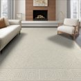 thumbnail image 1 of ODIKA Greek Rectangle Allover Meander Lattice Contemporary Neutral for Living Room, Under Sectional, Family , Non-Slip Flatwoven, 1 of 7