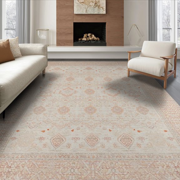 ODIKA Hallway Geometric Wide Trellis Lattice Motifs Hallways Entry for Living Room, Under Sectional, Family , Non-Slip Flatwoven