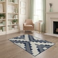 thumbnail image 1 of ODIKA Herringbone Boho Bordered Diagonal Motif Repeat Interlocking for Home Office, Gaming Room, Under Desk, Non-Slip Chair-Friendly, 1 of 7