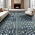thumbnail image 1 of ODIKA Herringbone Boho Interlocking Zigzag Stripes Bordered Diagonal Non-Slip Flatwoven for Living Room, Under Sectional, Family, 1 of 7