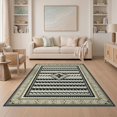 thumbnail image 1 of ODIKA Herringbone Geometric Featuring Interlocking Directional Bands for Small Living Room, Playroom, Bedroom, Easy Care Kids Safe, 1 of 7