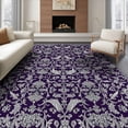 thumbnail image 1 of ODIKA Horror Bat Damask Scrollwork Ornate Gothic Filigree Ornamental Non-Slip Flatwoven for Living Room, Under Sectional, Family, 1 of 7