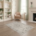 thumbnail image 1 of ODIKA Interlocking Diamond Motif Faded Symmetrical Layout Beige Accent Non-Slip Chair-Friendly for Home Office, Gaming Room, Under Desk, 1 of 7