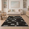 thumbnail image 1 of ODIKA Interlocking Rectangle Animal Print Motif Contemporary Block Non-Slip Low Profile for Guest Room, Lounge, Apartment, 1 of 7