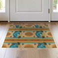 thumbnail image 1 of ODIKA Island Surfboard Outline Throw Featuring Classic Panel Artwork Stain Resistant Thin for Entryway, Kitchen, Laundry Room, 1 of 7