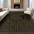 thumbnail image 1 of ODIKA 6'x9' Washable Area Rug Key Meander Border Scroll Geometric Fret Bordered Greek Interlocking Refined for Family Room, Living Room, Master Bedroom, Non-Slip, Easy Care, 1 of 7