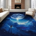 thumbnail image 1 of ODIKA Large Astronaut Galaxy Starry Planetary Planets Stars Themed for Living Room, Under Sectional, Family , Non-Slip Flatwoven, 1 of 7