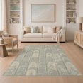 thumbnail image 1 of ODIKA Large Farmhouse Grey Arch Motifs Vertical Sections Ornamental Non-Slip Chair-Friendly for Dining Room, Under Table, Home Office, 1 of 7