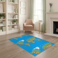 thumbnail image 1 of ODIKA Large Map Is Illustrated Nautical Border Creatures Playroom for Bedroom, Reading Nook, Pet Friendly & Kids Safe Play, 1 of 7