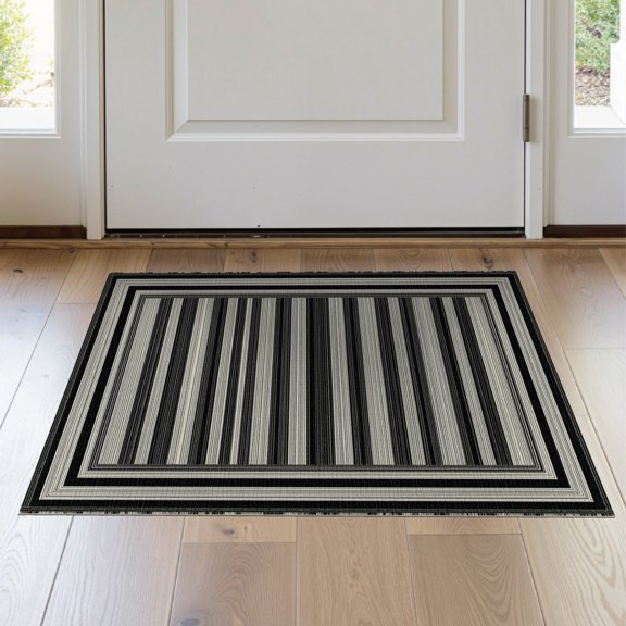 ODIKA Layering Alternating Stripes Contrast Geometric Stripe Striped for Bedroom, Nursery, RV, Pet Friendly & Kids Safe Bedside