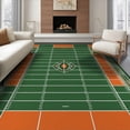 thumbnail image 1 of ODIKA Layout Bold Boundary Border Numbers Theme Field Football Gridiron Playful for Queen Size Bedroom, Under Bed, Master , Foldable Easy Care, 1 of 6