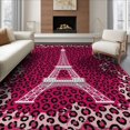 thumbnail image 1 of ODIKA Leopard Eiffel Spotted Cheetah Motif Tower Frame Print Paris Flowing Dynamic Non-Slip Chair-Friendly for Dining Room, Large Office, Lounge, 1 of 7